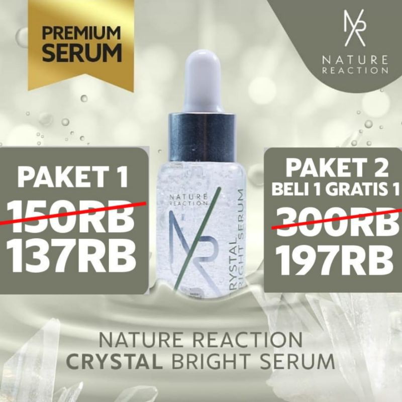 Lalu, apa saja ya, manfaat kapsul vitamin e selain untuk kulit wajah? Nature Reaction Crystal Bright Serum Wajah Glowing Pemutih Wajah Wanita Pria Original Bpom Shopee Indonesia