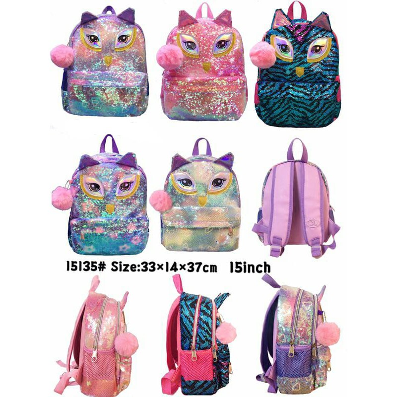 Jual Tas Anak Sekolah Sd Owl Burung Hantu Sequin Flip Justice Bag Tas Smiggle Ransel Jumbo Pompom Indonesia|Shopee Indonesia 800_X_800_jpg
