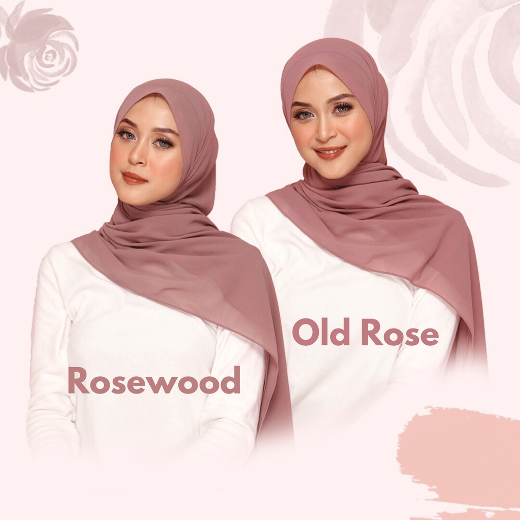 Shakila Scarf Rosewood Series / Pashmina Ceruti / Pashmina Ceruty Baby Doll  / Pashmina Premium | Shopee Indonesia