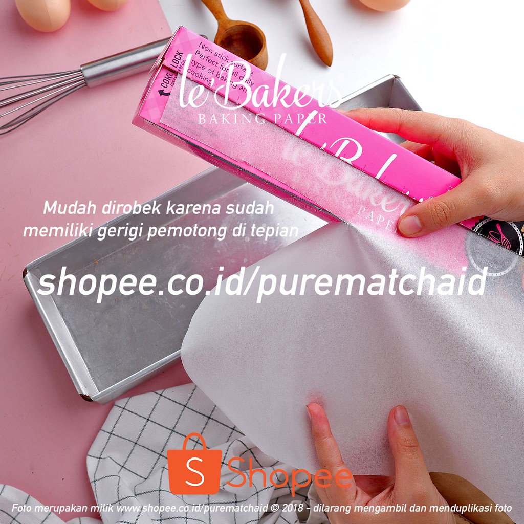 Siapkan loyang ukuran 20x10x6 cm, olesi mentega, lapisi baking paper, olesi mentega lagi. Baking Paper Le Bakers 40cm X 10m Lebakers Parchment Paper Roll Kertas Baking Roti Gulungan Shopee Indonesia