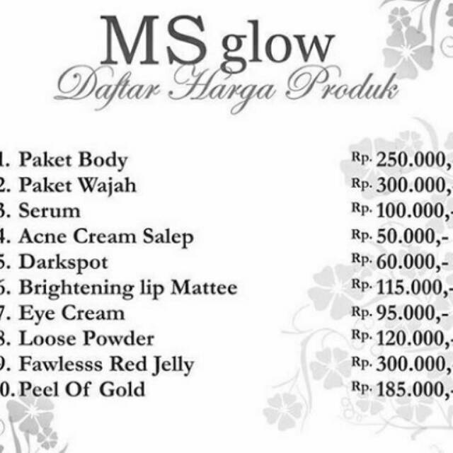 Daftar harga ms glow original terbaru oktober 2021. Daftar Price List Msglow Shopee Indonesia