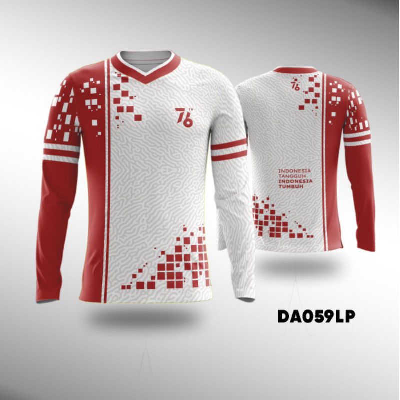 Jual Kaos HUT RI 76 Agustus 2021 Logo Resmi Custom Fullprint DA059  FourJersey Indonesia|Shopee Indonesia