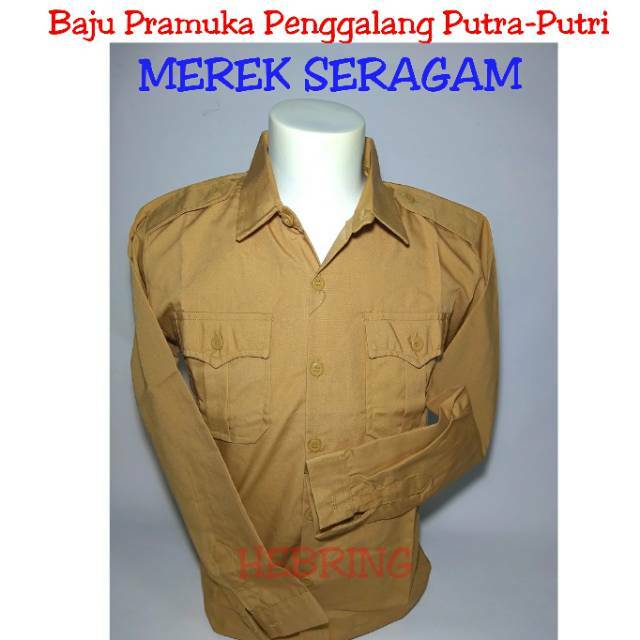 Jual Baju pramuka panjang penggalang cewek cowok/Seragam pramuka tangan  panjang Indonesia|Shopee Indonesia