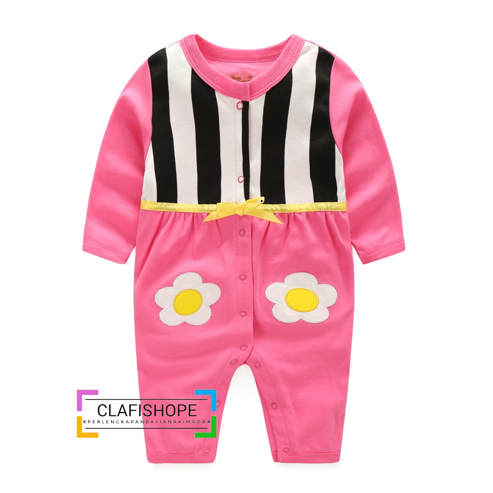 Jual Jumper Bayi Perempuan Telur Ceplok Bunga Strip Hitam Putih Warna Pink Indonesia|Shopee Indonesia 1000_X_1000_jpg