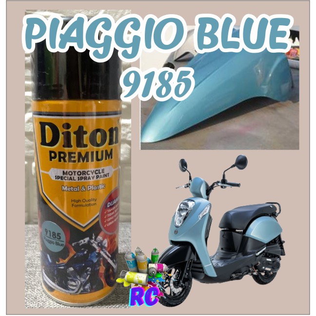 Cat Pilox DITON PREMIUM 9185 PIAGGIO BLUE 400cc biru telur asin muda vespa  sepeda motor mobil pylox | Shopee Indonesia
