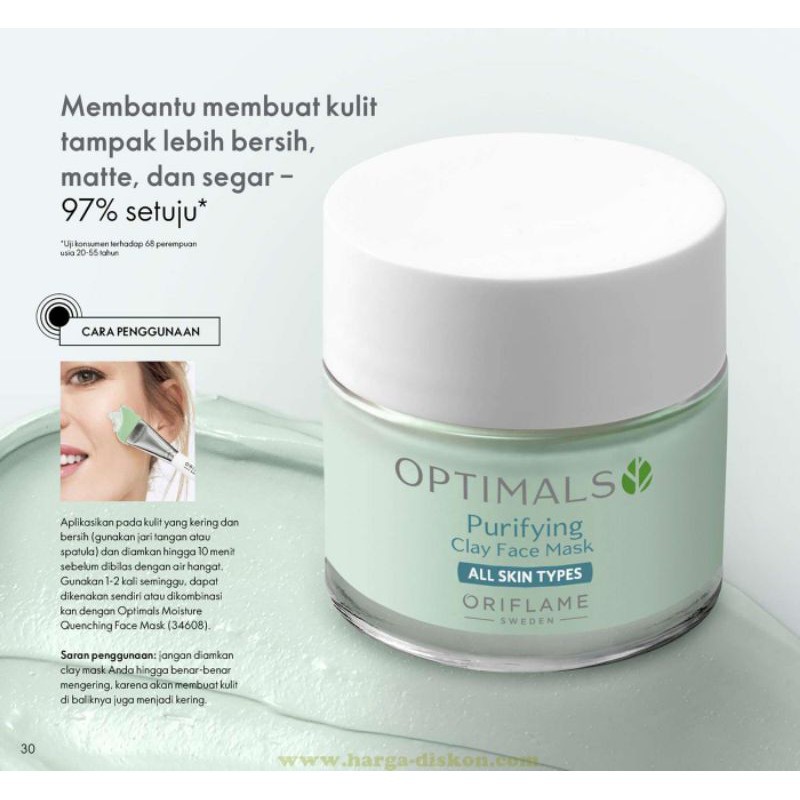 Bersihkan kulit dan tutup wajah dengan handuk hangat selamat 3 . New Masker Wajah Optimals Purifying Clay Face Mask All Skin Type Shopee Indonesia