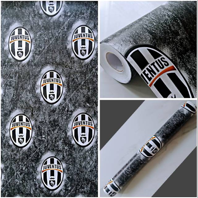 Wallpaper sticker dinding ruang tamu wps 593 3d ungu ghazia id. Wallpaper Sticker Dinding Kamar Terbaru Motif Sepak Bola Juventus Indah Shopee Indonesia