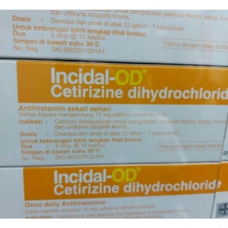 Cetirizine merupakan antihistamin yang secara kompetitif dan selektif menghambat reseptor h1 di&nbsp;. Jual Incidal Indonesia Shopee Indonesia