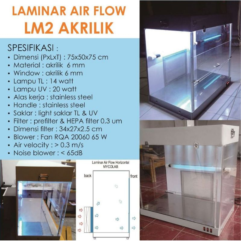 laminar air flow LM2 akrilik Mycolab | Shopee Indonesia