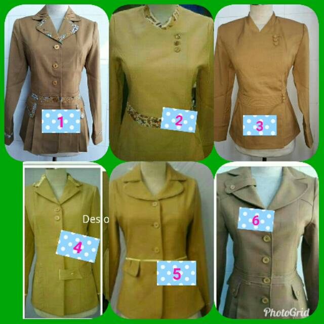 Jual Setelan Baju blazer pemda dinas pdh pns wanita merk chandra  Indonesia|Shopee Indonesia