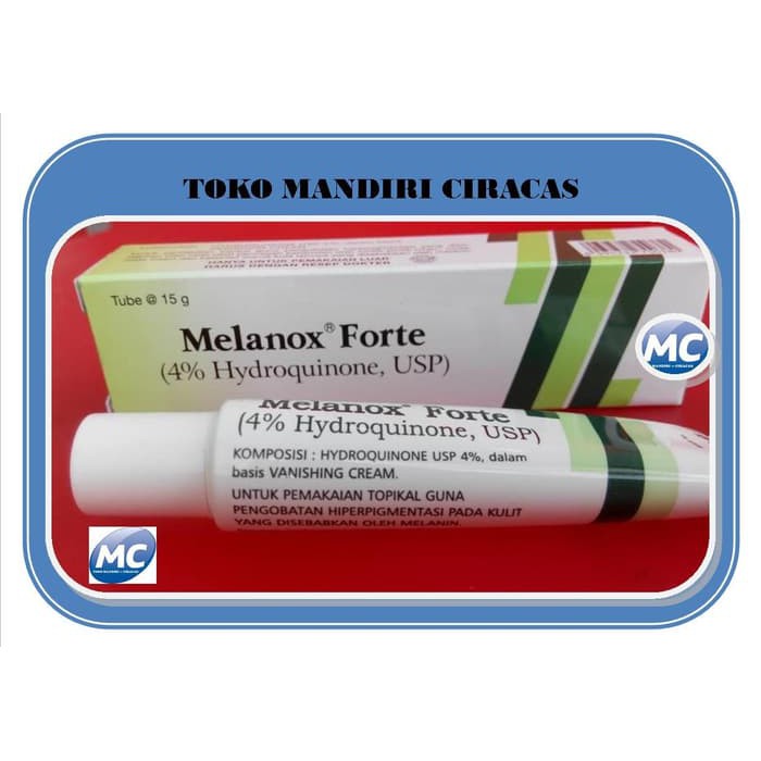 Obat ini digunakan untuk menangani hiperpigmentasi atau penggelapan pada bagian kulit yang disebabkan karena . Melanox Forte 4 Pemutih Wajah Bebas Flek Hitam Bekas Jerawat Shopee Indonesia