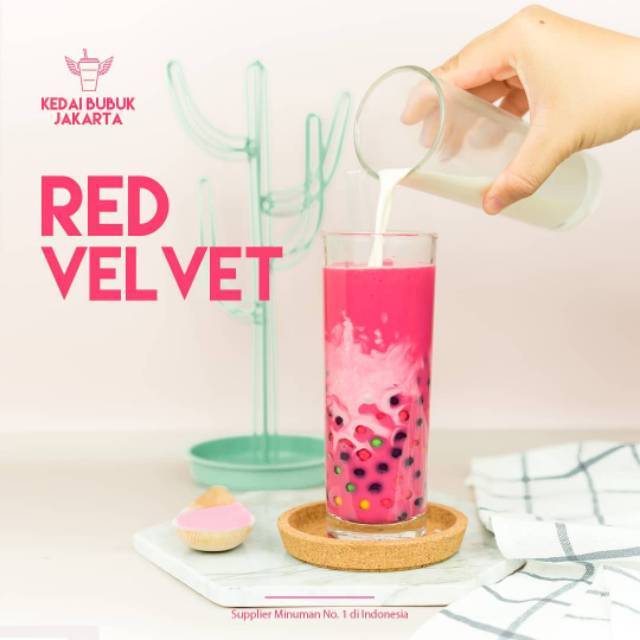 Konsumsi kopi saat ini diperkirakan mencapai dua juta cangkir setiap hari di seluruh dunia. Gambar Es Boba Red Velvet