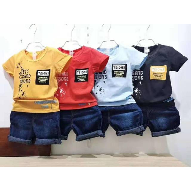 Belanja kaos anak laki laki online di indonesia garansi shopee. Setelan Baju Anak Laki Laki 6 Bulan 4 5 Thn Setelan Anak Cowok Teions Import Shopee Indonesia