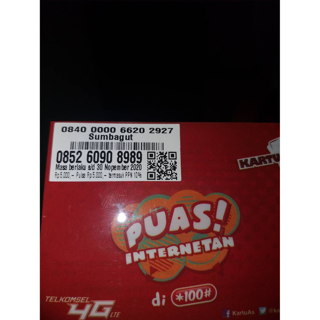 NOMOR CANTIK TELKOMSEL KARTU AS 4G SERI ABAB 8989 RAPIH - 0852 6090 8989 |  Shopee Indonesia