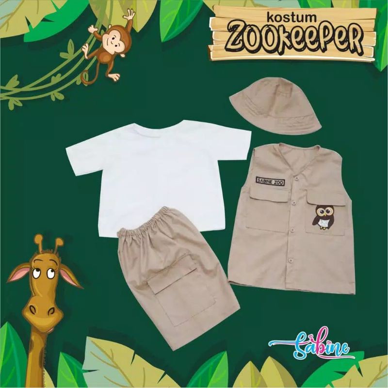 Jual READY JKT BAJU Costum ADVENTURE TAMAN SAFARI PUNCAK ZOO PROFESI ULAN  TAHUN COWOK CEWEK DUFAN JUNGLE Indonesia|Shopee Indonesia