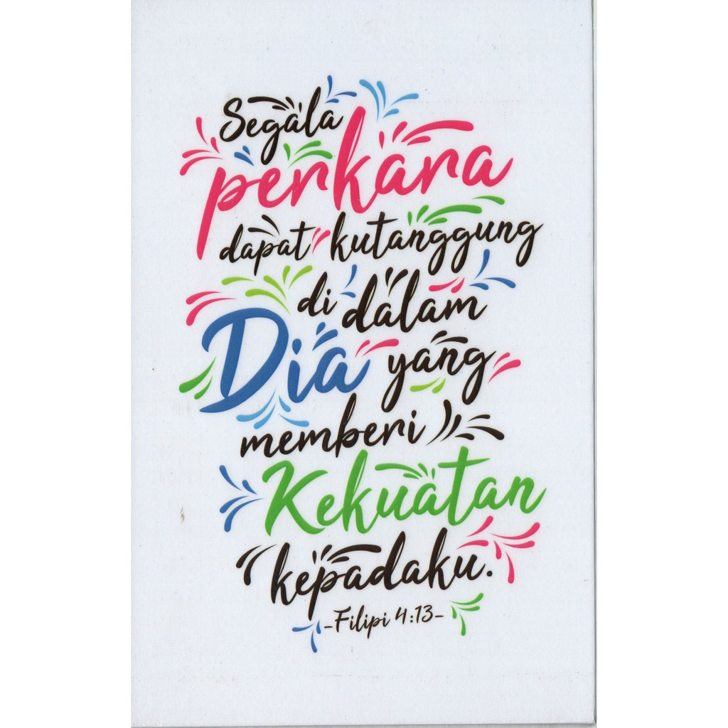 Contoh adjective dari a sampai z berisi ratusan kata part 3. Hdk Filipi 4 13 Uk 18x28cm Shopee Indonesia