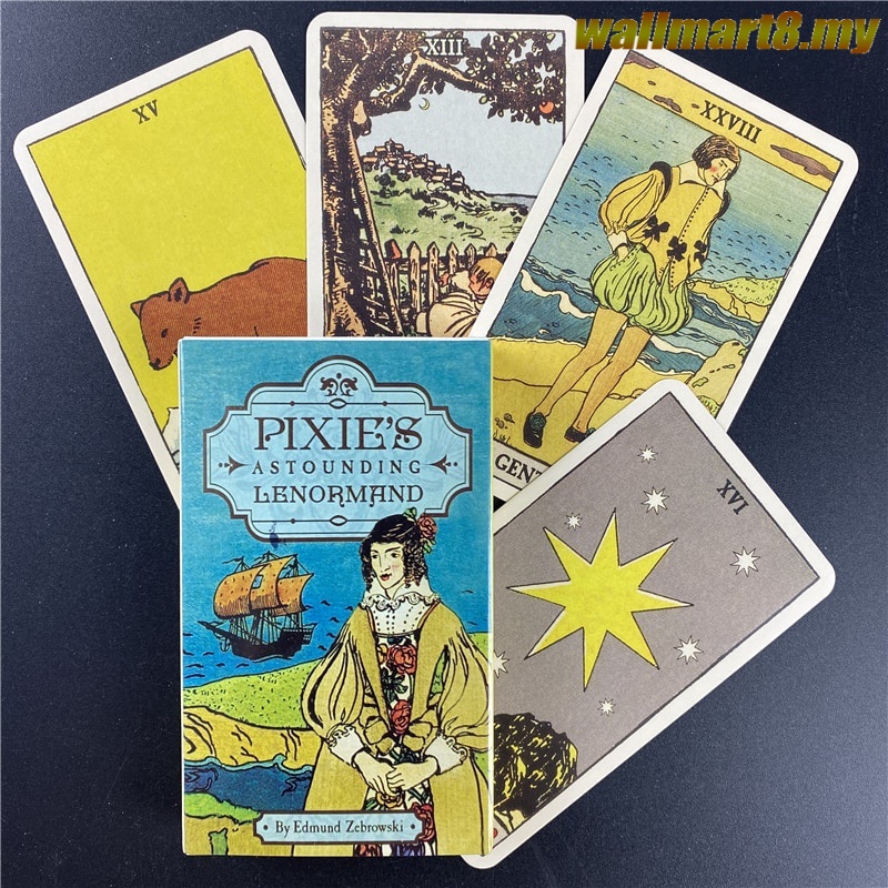 “pixie's astounding lenormand”, by edmund zebrowski, is a lenormand deck based on the unique art style of pamela colman smith. Jual Pixies Astounding Lenormand Oracle Tarot English Card Game Indonesia Shopee Indonesia