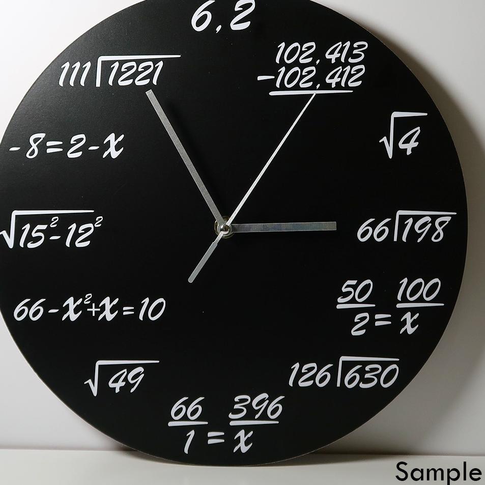 Write the numbers 1 to 12 around the rim of the plate. Jual Paling Dicari Jam Dinding Kayu Matematika Wall Clock Rumus Math Desain Unik Minimalis Murah 02 Indonesia Shopee Indonesia