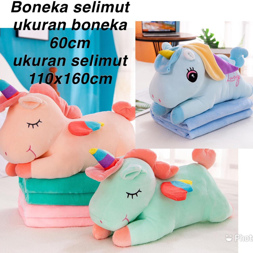 Jual (Lochic) Boneka B9 Bantal Selimut Unicorn Indonesia|Shopee Indonesia