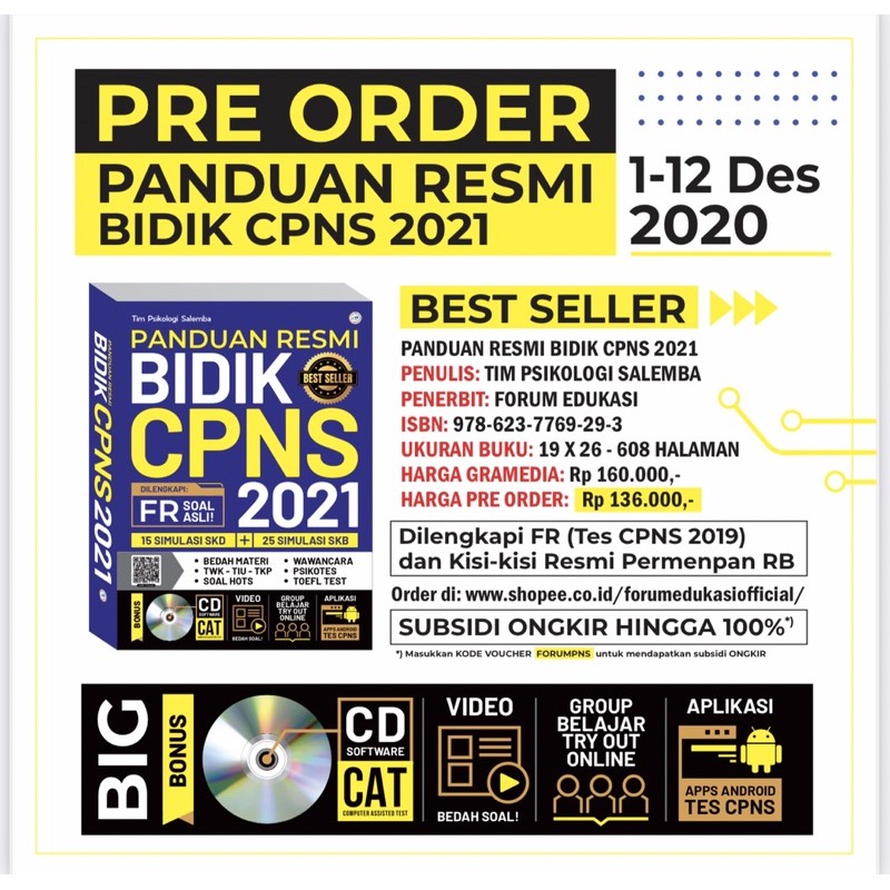 Daftar nama pelamar cpns bawaslu tahun anggaran 2021 yang tercantum dalam lampiran pengumuman ini dinyatakan. Ready Stok Buku Cpns 2021 Best Seller Panduan Resmi Bidik Cpns 2021 Shopee Indonesia