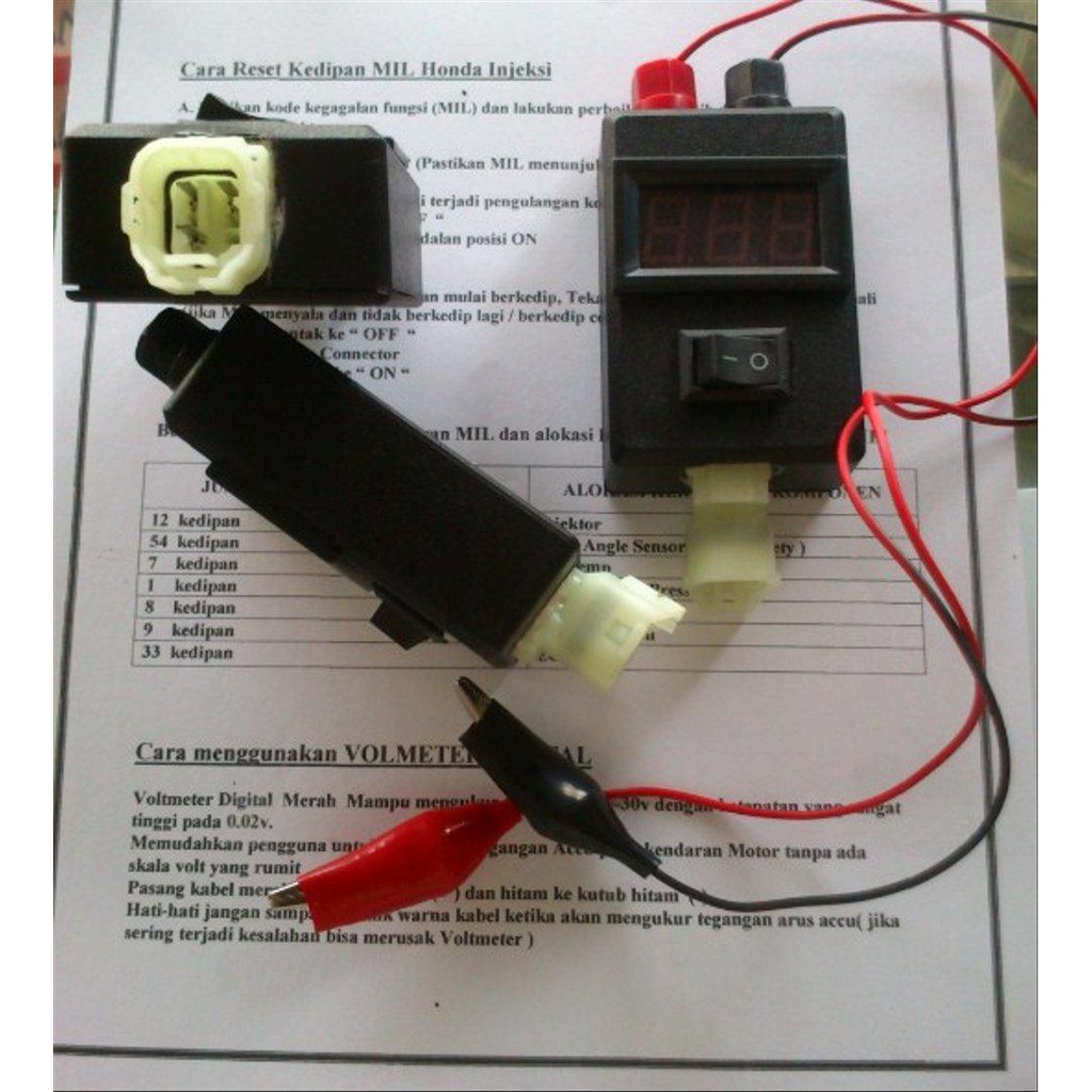 “cari saja soket kabel yang tertutup dan berwarna merah,”. Dlc Short Connector Honda Injeksi Menggunakan Saklar On Of Voltmeter Digital Dc Untuk T Shopee Indonesia
