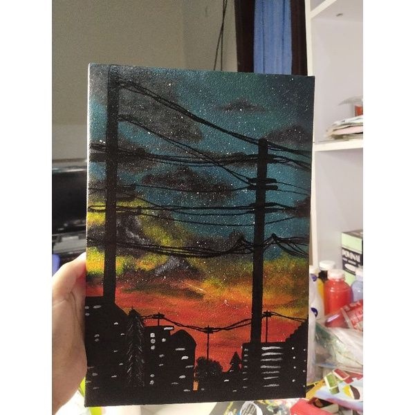 Jual Lukisan Pemandangan Kota Indonesia|Shopee Indonesia 600_X_600_jpg