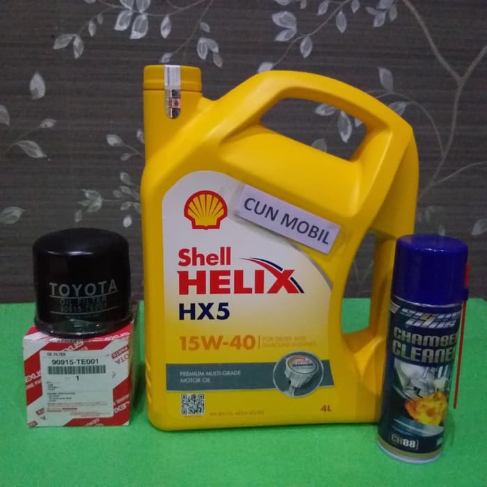 Harga paket ini sudah termasuk oli 4 liter, filter oli, dan engine cleaner. Paket Oli Mesin Shell Hx5 15w 40 Kijang Series Corolla Ke Ada 3item Cun Mobil Jakarta Shopee Indonesia