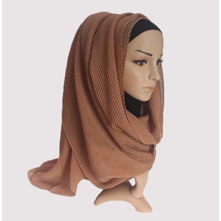 Bahan yang lazim diproses krinkle adalah katun dan rayon. Pleated Hijab MS38 Jilbab Plisket Pashmina Muslim / Shawl