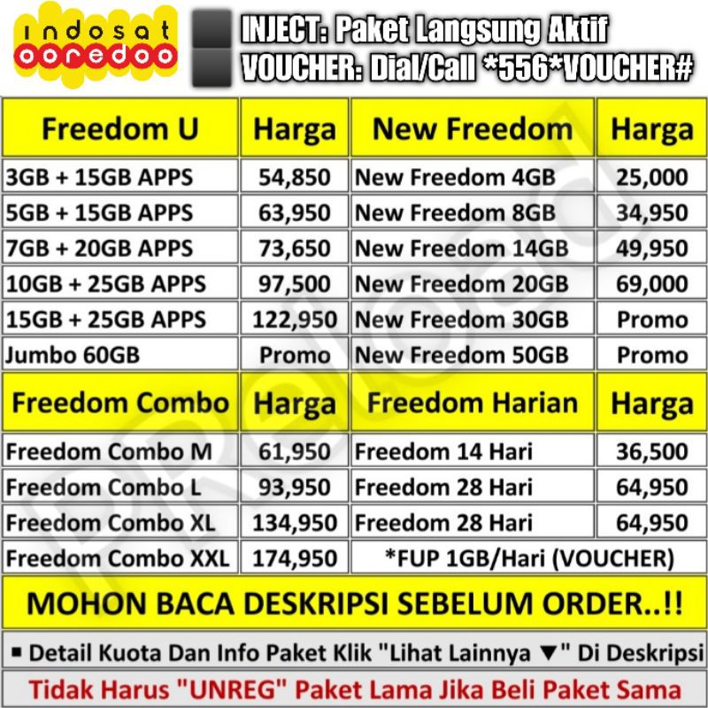 Cara cek kuota usage kirim . Indosat Freedom Harian Indosat New Freedom Indosat Freedom Combo Indosat Freedom U Shopee Indonesia