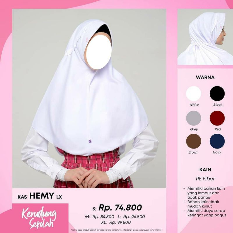 Kerudung Sekolah Rabbani Hemy Lx | Shopee Indonesia