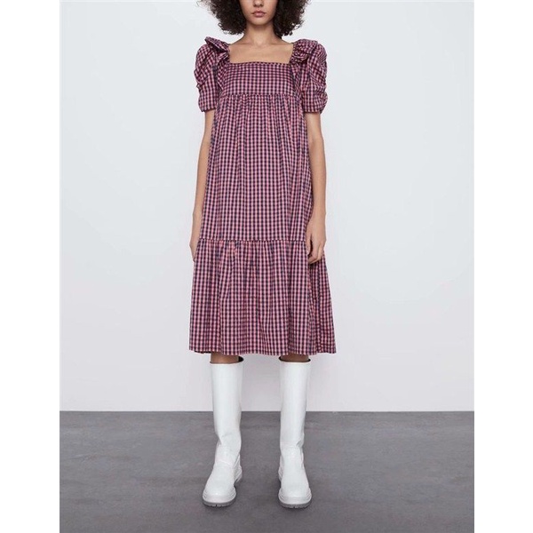 Shop puff sleeve mini dress at myer. Pink Gingham Puff Sleeves Dress Shopee Indonesia