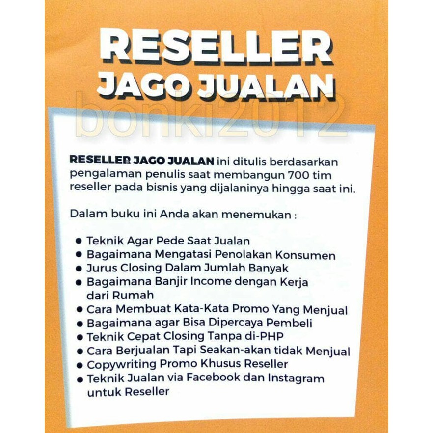 Buku Bisnis II Reseller Jago Jualan - Hermas Puspito II Kode IS 007 |  Shopee Indonesia