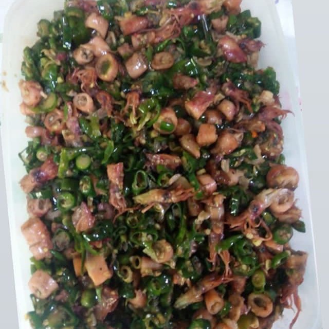 Secukupnya gula, garam, dan lada bubuk . Cumi Cabe Ijo Shopee Indonesia