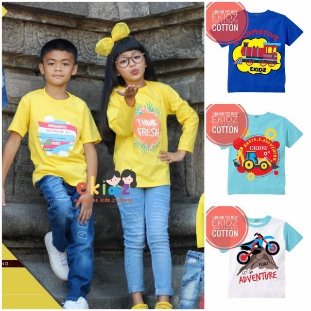 Jual beli online aman dan nyaman hanya di tokopedia. Grosir Kaos Anak Cowok Ekidz Usia 5 14 Tahun Baju Anak Laki Laki Branded Termurah Shopee Indonesia