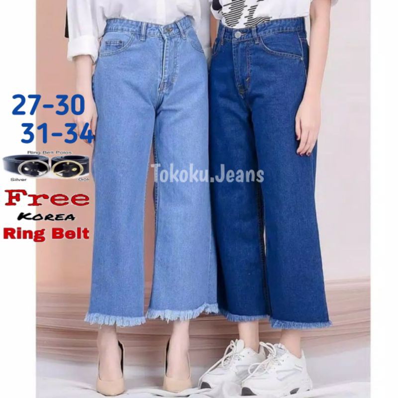 Dapatkan update tentang pengiriman paket kamu dengan mudah dengan nomor . Highwaist Kulot Jeans Wanita / Kulot Jeans Rawis / Kulot
