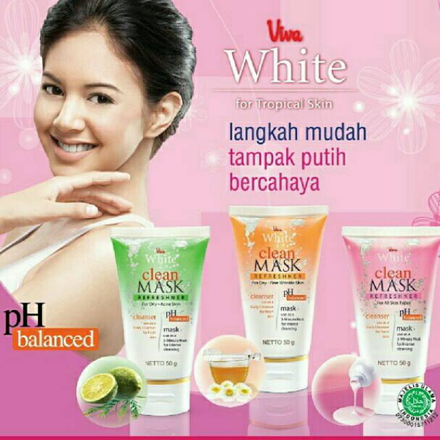 Milk cleanser bengkoang pembersih wajah, milk cleanser lemon putih dan gentle care cleanser 125 ml adalah dua pembersih viva terpopuler dari brand ini. Jual Clean And Mask Facial Wash Viva Sabun Pembersih Wajah Muka Masker Indonesia Shopee Indonesia