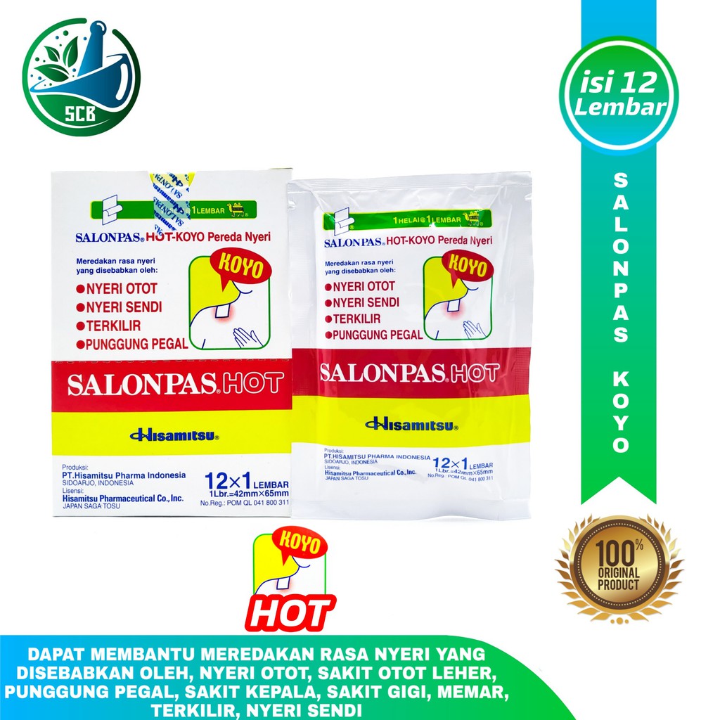 Untuk mengatasi sakit gigi sementara, silakan anda mengkonsumsi parasetamol sesuai dengan anjuran di kemasannya. Jual Koyo Salonpas Original Hot Isi 10 12 Lembar Indonesia Shopee Indonesia