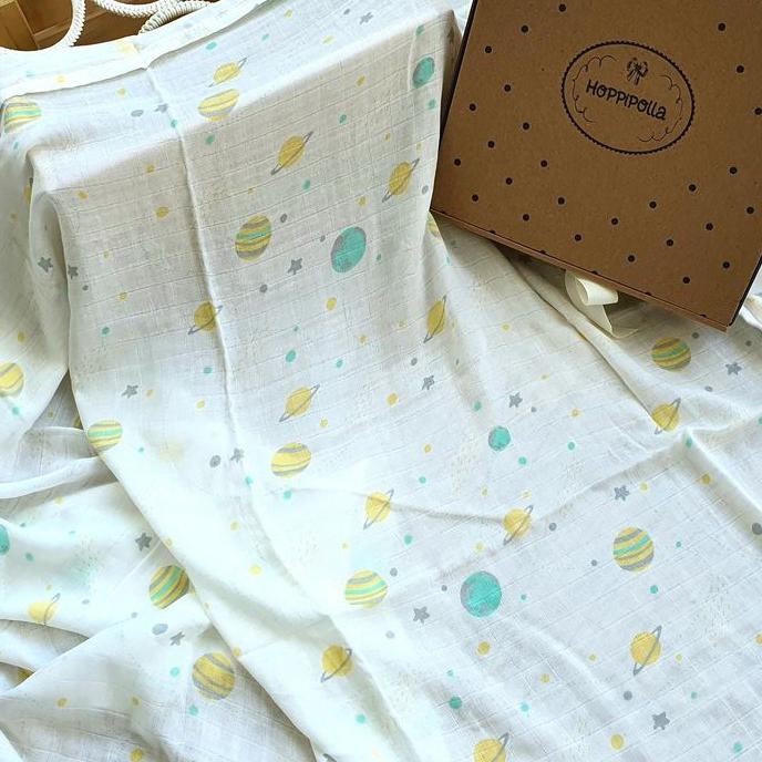 Popok kain dan pampers · 7. Kain Bedong Bayi Muslin Swaddle Baby Lucu Modern Galaxy Shopee Indonesia