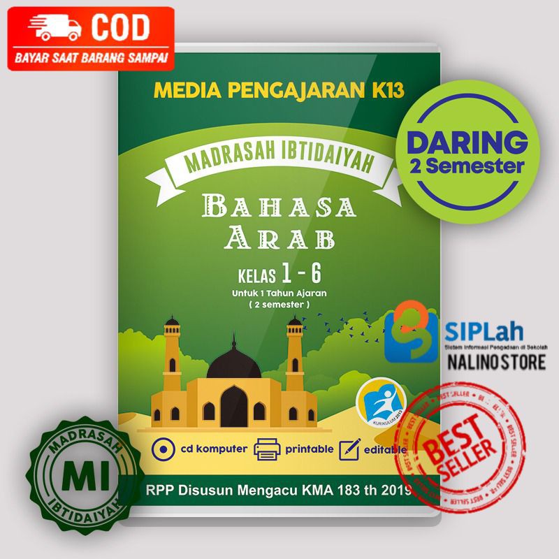 Rpp ski kelas 3, 4,5, dan 6. CD RPP 1 LEMBAR MI BAHASA ARAB (RPP DARING DAN LURING 2