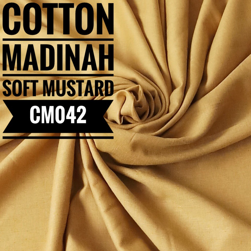 5m sudah dpt diskon min 1m : Kain Meteran Cotton Madinah Soft Mustard Cm042 0 5m Shopee Indonesia