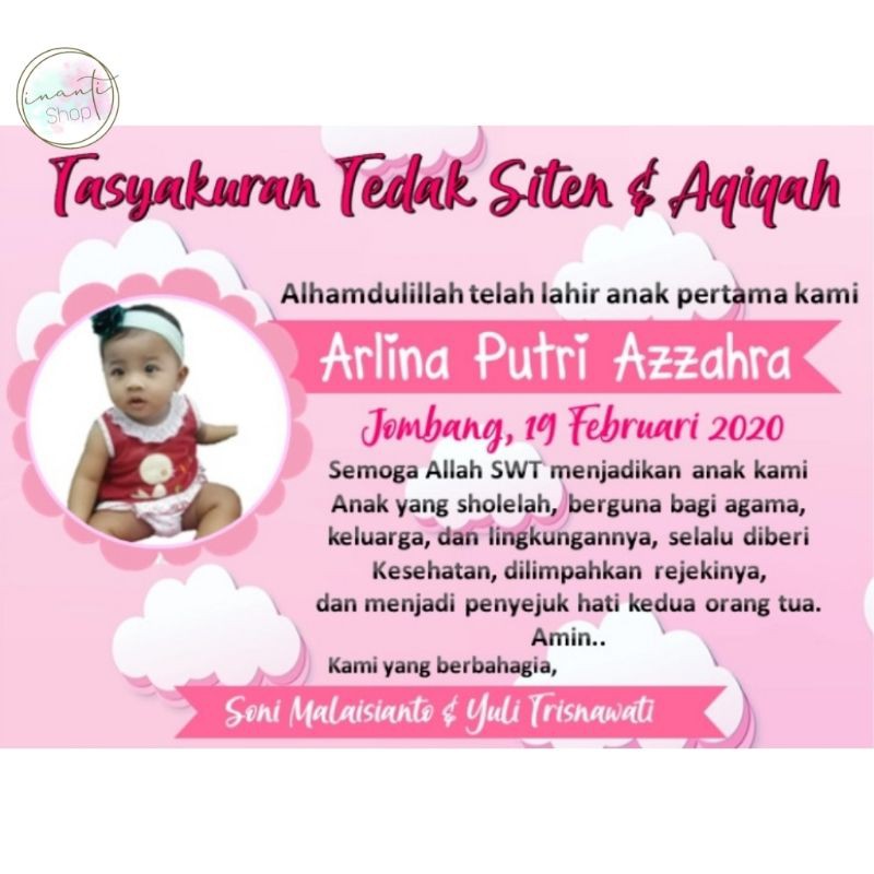 Kumpulan kata ucapan perpisahan kerja operator s… cara membuat kartu ucapan aqiqah, cara membuat kartu ucapan aqiqah dengan ms word. Kartu Ucapan Tasyakuran Tedak Siten Selapanan Khitan Ulang Tahun Shopee Indonesia