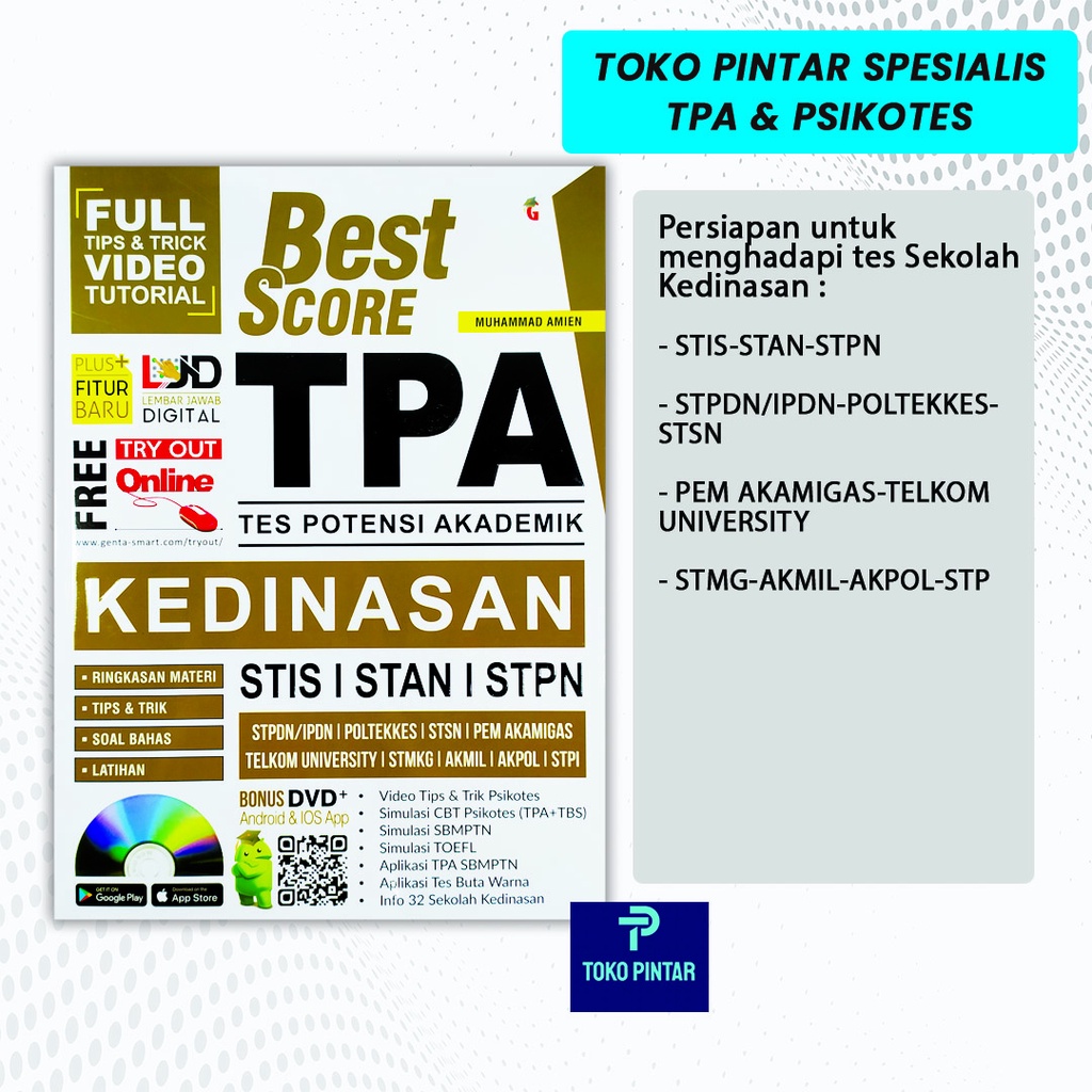 Info pendaftaran dan penerimaan online mahasiswa dan mahasiswi baru pem akamigas cepu politeknik energi dan mineral akamigas 2020 2021 . Buku Tpa Psikotes Best Score Tpa Kedinasan Shopee Indonesia