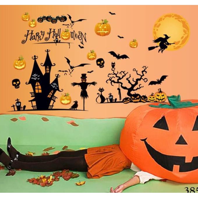 See more ideas about halloween wall decor, paper crafts, fun prints. Wall Sticker Wall Stiker Wallsticker Dinding 385 Taman Halloween Shopee Indonesia