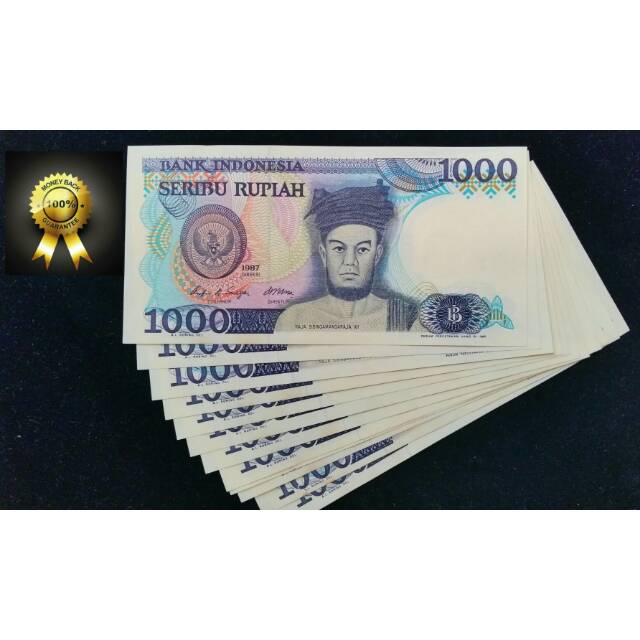 Uang kuno Rp 1000 tahun 1987 gambar pahlawan Raja Sisingamangaraja XII  jadul lama mahar seserahan | Shopee Indonesia