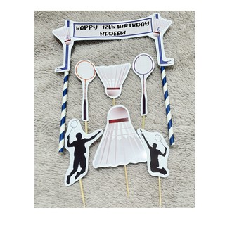 Beli topper cake hiasan kue ulang tahun motif badminton sport terbaru di shopee. Jual Cake Cupcake Topper Tusukan Kue Badminton Bulu Tangkis Raket Kok Indonesia Shopee Indonesia