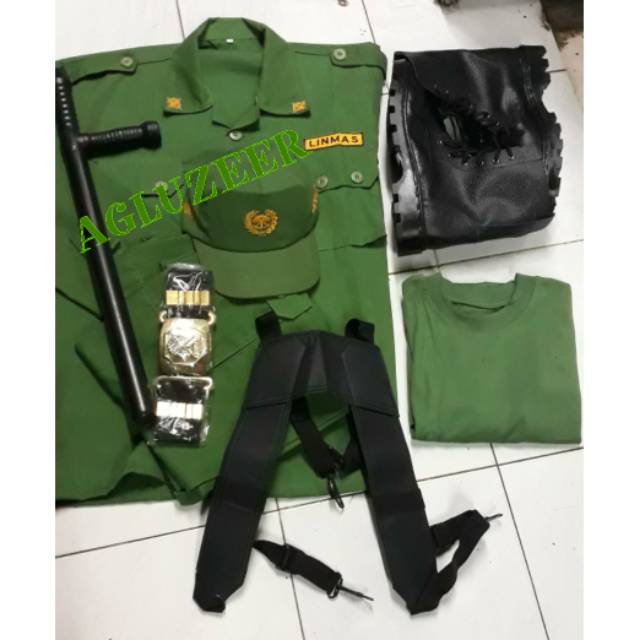 Jual Seragam linmas 1stel komplit/baju linmas/pakaian linmas/hansip  Indonesia|Shopee Indonesia