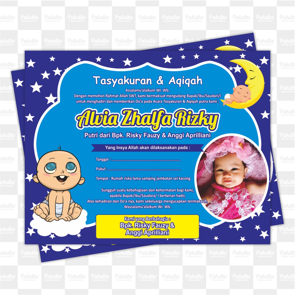 Contoh undangan syukuran kelahiran anak ~ one for all and to share … contoh surat undangan aqiqah tasyakuran kelahiran bayi download . Undangan Aqiqah Kartu Nasi Aqiqah Undangan Unik Undangan Murah Undangan Kelahiran Bayi Shopee Indonesia