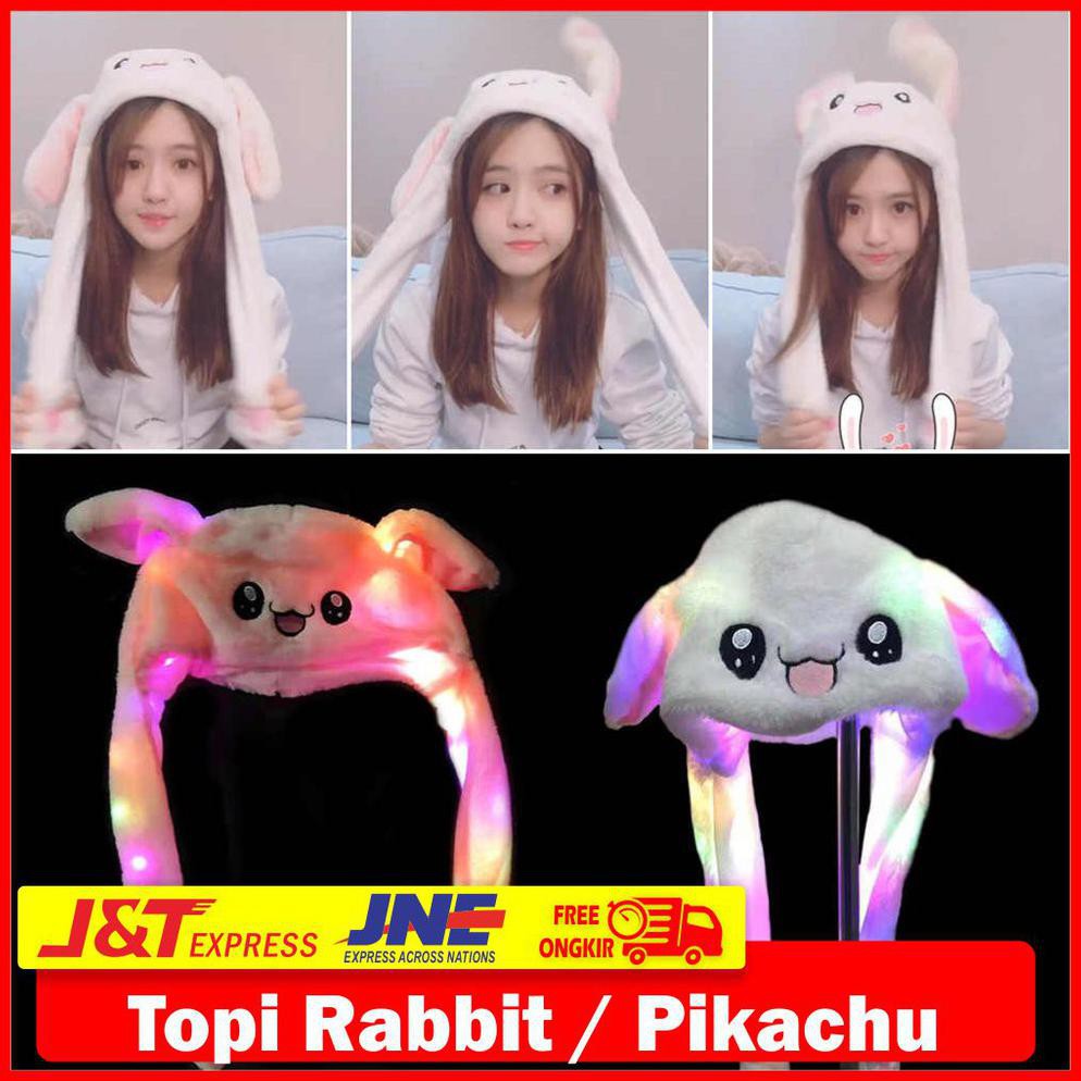 Harga murah di lapak sinar minang. Jual Bisa Cod Led Bunny Hat Topi Pikachu Topi Kelinci Rabbit Hat Penutup Kepala Indonesia Shopee Indonesia