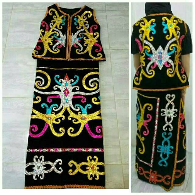 Baju adat Hitam dayak Kalimantan (dewasa) | Shopee Indonesia