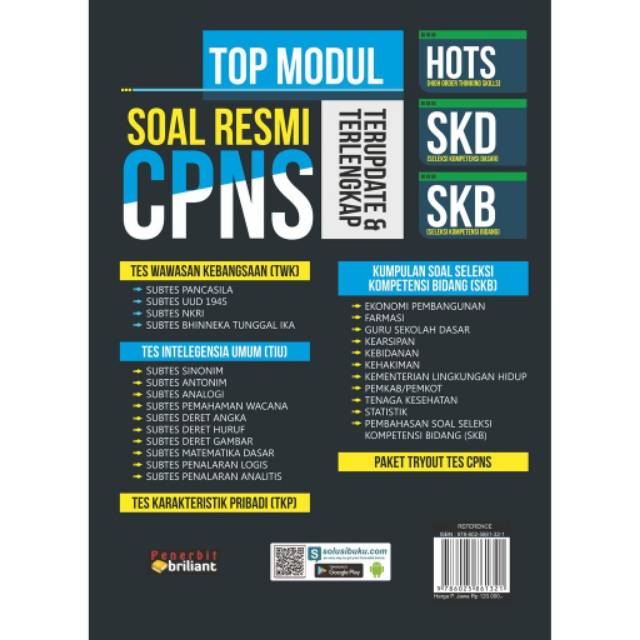 Satu lagi, soal juga dapat diunduh dalam format pdf melalui tautan . Contoh Latihan Soal: Pembahasan Soal Matematika Tes Cpns